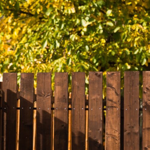 Close up of wooden fence Door greeley co